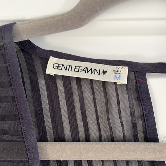 Gentle Fawn Royal Blue Sheer Sleeveless Blouse NWT Size M - Picture 4 of 7